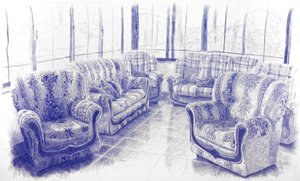 Descanso, 2023 (tusz na płótnie) autorstwa Diego Beyro