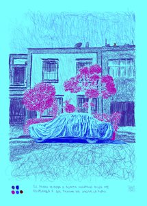 El otro perro, 2022 (grafika cyfrowa wykonana na iPadzie) autorstwa Diego Beyro