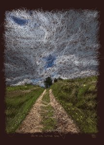 Jeden z ostatnich dni, 2022 (grafika cyfrowa wykonana na iPadzie) autorstwa Diego Beyro