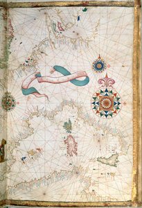 Korsyka, Sardynia i Sycylia, szczegół z atlasu świata, 1565 r.