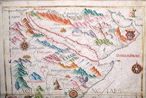 Egipt i Arabia Saudyjska, fragment atlasu świata, 1565