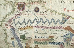 Północna Ameryka Południowa, szczegół z atlasu świata, 1565