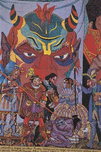 Zbliżenie obrazu, Teatr Insurgentes, Mexico City, Meksyk autorstwa Diego Rivera