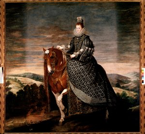 Portret konny królowej Małgorzaty z Austrii (olej na płótnie) autorstwa Diego Velázquez