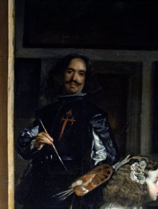 Las Meninas. Szczegół: autoportret malarza przed sztalugą