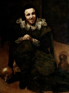 Portret Buffone Calabacillas, ok. 1639 (olej na płótnie) autorstwa Diego Rodriguez de Silva y Velazquez