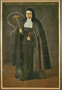 Czcigodna matka Jeronima de la Fuente, zakonnica w klasztorze Santa Isabel de los reyes ... (obraz na płótnie) autorstwa Diego Rodriguez de Silva y Velazquez