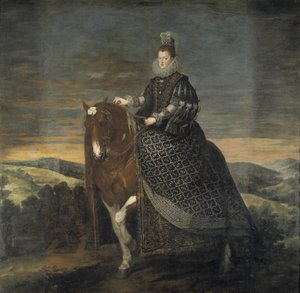 Portret jeździecki Małgorzaty z Austrii autorstwa Diego Velázquez