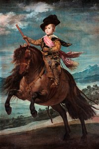 Książę Baltasar Carlos na koniu, 1635-36. autorstwa Diego Velázquez