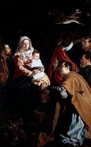 Adoracja Trzech Króli, 1619. autorstwa Diego Velázquez