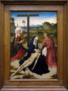 Niderlandzki:  De bewening van Christus Lament nad zmarłym Chrystusem autorstwa Dieric Bouts
