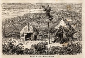 Sztafeta pocztowa między Bukaresztem a Pitesti. Rycina ilustrująca podróż z Paryża do Bukaresztu (Rumunia) w 1860 r. autorstwa projektanta Lancelota w „Le tour du monde, nouveau journal des voyages”, wydanej pod kierunkiem Edouarda Chartona