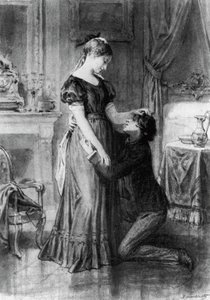 Ilustracja do Wyznania dziecka stulecia, powieść Alfreda de Musseta (1810-1857), rycina według rysunku Diogene