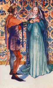 Mężczyzna i kobieta z czasów Edwarda II 1307-1327 autorstwa Dion Clayton Calthrop