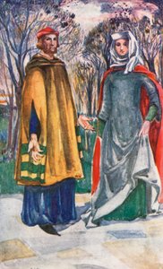 Mężczyzna i kobieta z czasów Edwarda I 1272-1307 autorstwa Dion Clayton Calthrop
