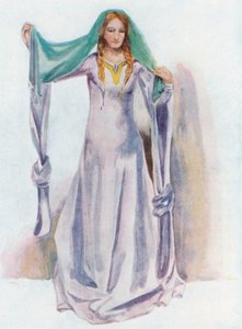 Kobieta z czasów Szczepana 1135-1154 autorstwa Dion Clayton Calthrop
