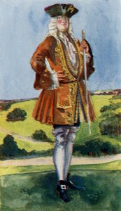 Strój męski za panowania Jerzego I (1714-1727) autorstwa Dion Clayton Calthrop