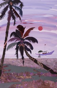 Wędkarstwo, 2020 (kolaż) autorstwa Dione Verulam