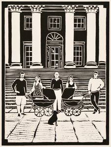 Miesiące roku: Sierpień, 2012 (linoryt) autorstwa Dione Verulam