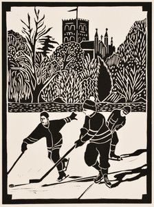 Miesiące roku: Styczeń, 2012 (linoryt) autorstwa Dione Verulam