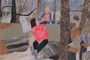 Matka i syn (Prae Wood) (kolaż) autorstwa Dione Verulam