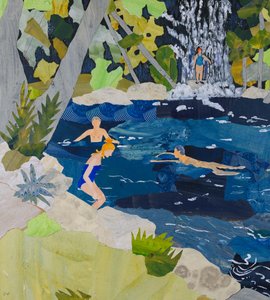 Wild Swimmers, Brazylia, 2024 (kolaż) autorstwa Dione Verulam