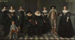 Portret rodziny Dircka Basa Jacobsza, burmistrza Amsterdamu autorstwa Dirck Dircksz. van Santvoort