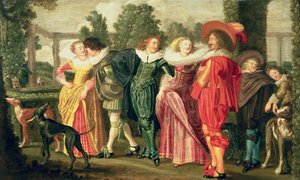 Promenada w ogrodzie, ok. 1623