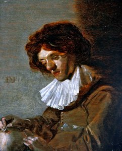 Studium młodego mężczyzny Trepanning (olej na panelu) autorstwa Dirck Hals