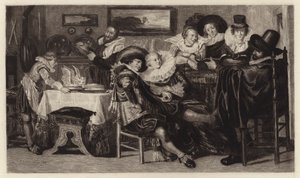 Posiłek (grawerunek) autorstwa Dirck Hals