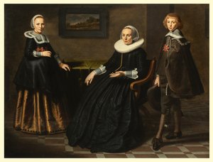 Matka z synem i córką, ok. 1641-41 (olej na desce dębowej fazowanej)