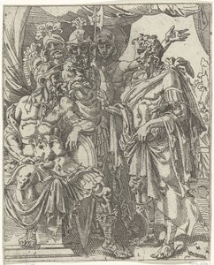 Achior opowiada Holofernesowi o Izraelitach Judit i Holofernes (tytuł serii)