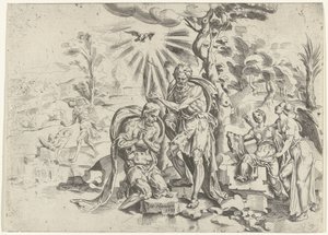 Chrzest Chrystusa autorstwa Dirck Volckertsz. Coornhert (attributed to)