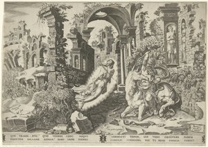 Balaam (Balaam) anioł autorstwa Dirck Volckertsz. Coornhert