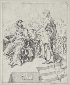Chrystus i Samarytanka autorstwa Dirck Volckertsz. Coornhert