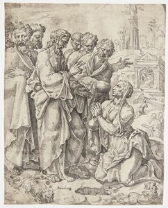 Chrystus i Samarytanka autorstwa Dirck Volckertsz. Coornhert