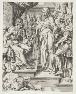 Chrystus przed Herodem autorstwa Dirck Volckertsz. Coornhert
