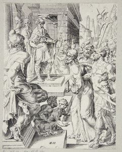 Chrystus przed Piłatem autorstwa Dirck Volckertsz. Coornhert