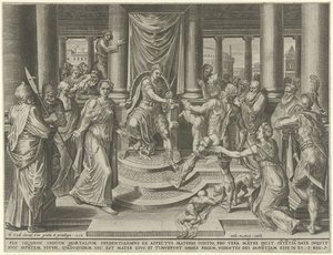 Wyrok Salomona autorstwa Dirck Volckertsz. Coornhert