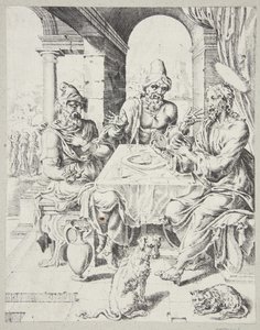 Wieczerza w Emaus autorstwa Dirck Volckertsz. Coornhert