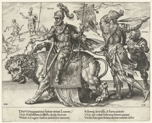 Triumf Dawida Triumf cierpliwości (tytuł serii) Patientiae Trivmphvs (tytuł serii) autorstwa Dirck Volckertsz. Coornhert