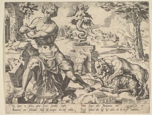 Benjamin, z cyklu Dwunastu patriarchów, 1550. autorstwa Dirck Volkertsen Coornhert