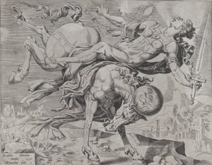 The World Disposing of Justice, z The Unrestrained World, tablica 1, 1550.
