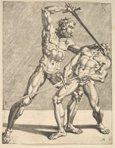 Dwóch Szermierzy, od Szermierzy, tablica 7, 1552
