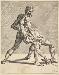 Dwóch Szermierzy, od Szermierzy, tablica 8, 1552