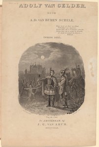 Strona tytułowa A.D. van Buren Schele „Adolf van Gelder”, Amsterdam, 1842 autorstwa Dirk Jurriaan Sluyter