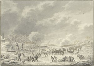 Francuzi przechodzą przez Waal w pobliżu Bommel, styczeń 1795