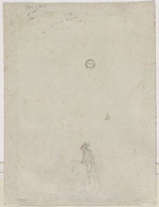Szkic chłopów przy fontannie (verso)