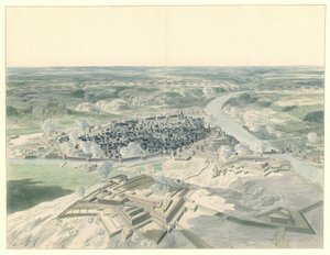 Widok Namur z zachodu podczas oblężenia 1695
