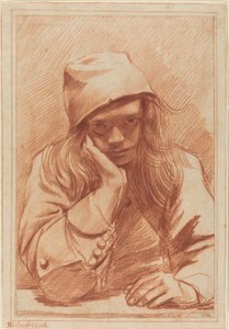 Autoportret, ok. 1633-96 (czerwona kreda) autorstwa Dirk Theodor Helmbrecker